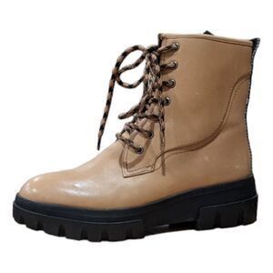 Franco Sarto Women's Robbie Ankle Lace up Combat Boot in Camel Size 7M